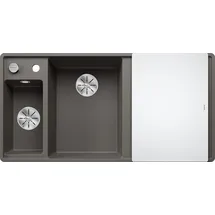 Blanco Axia III 6 S-F links Flächenbündig vulkangrau Excenterbetätigung 990 x 500 mm