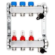 Strasshofer GmbH Heizkreisverteiler Premium für Fußbodenheizung 3 Heizkreise