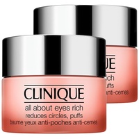 2x Clinique All About Eyes Rich Augencreme gegen Schwellungen & dunkle Augenringe 2x15 ml