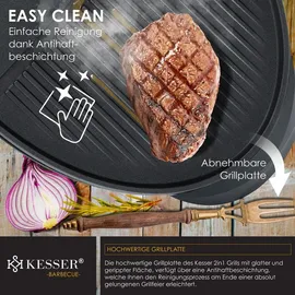 Kesser Elektrogrill 2in1 Tischgrill 2400 Watt schwarz