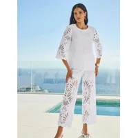 Heine Spitzenbluse in ecru, | Gr.: 50