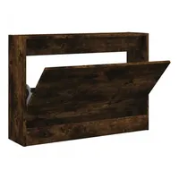 VidaXL Schuhschrank Räuchereiche 80x21x57 cm Holzwerkstoff