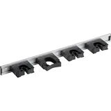 Meister Craft Meister Gerätehalterleiste 510 mm - Geräteleiste & 4 Gerätehalter - Aluminium - Leichte Montage