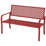 Costway Gartenbank 127 x 62 x 86 cm Rot