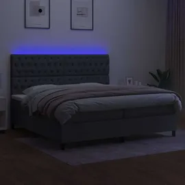 vidaXL Boxspringbett 200 x 200 cm Dunkelgrau