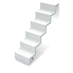 Eleganz Treppe Polyester Randbefestigung Weiß