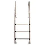 vidaXL Poolleiter 120 cm edelstahl 91760