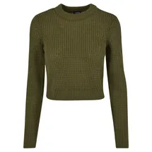 URBAN CLASSICS Short Waffle Pullover Summer Olive 2XL