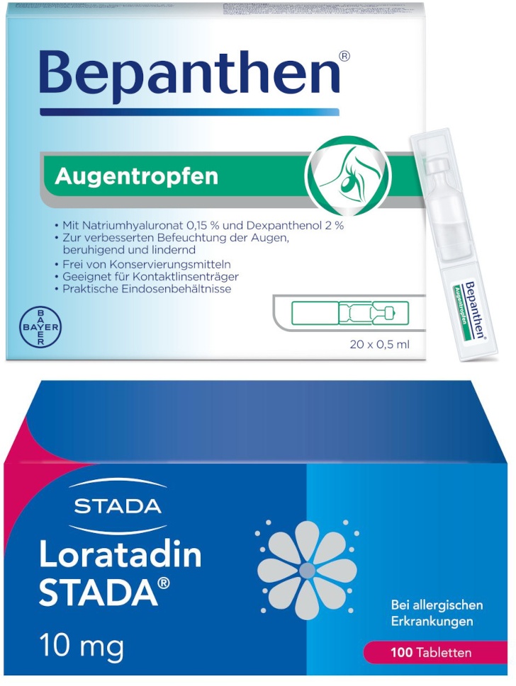 Bepanthen Augen- und Nasensalbe & Loratadin Stada Set