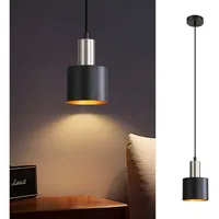 Nettlife Hängeleuchte Schwarz Gold Vintage 1/2/3 Flammig Esstisch E27 Pendelleuchte, Höhenverstellbar, LED wechselbar, Metall Pendelleuchte Essbereich Hängelampe schwarz Rund