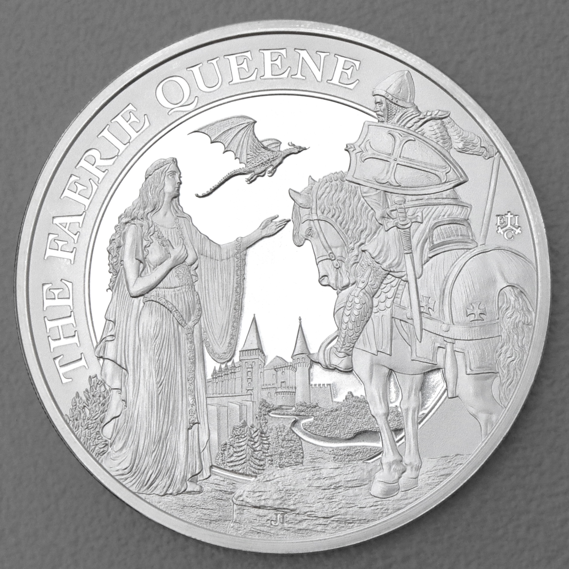 Silbermünze 1oz Una and Redcrosse 2023 (BU Coin) The Faerie Queene (St. Helena)