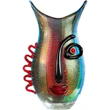GILDE GLAS art Vase - Glasvase - Statue - Deko Wohnzimmer modern - H 32 cm 1_Mehrfarbig