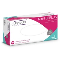 Bingold Einweghandschuhe Bingold Nitril 30Plus - Einweghandschuhe - weiß - weiß M