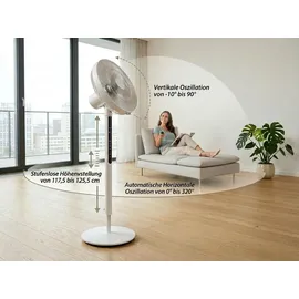 Fakir VC 80 DC 17 cm Standventilator Weiß