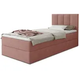 Sofnet Boxbett, Pink, Textil, H3, Rechteckig, 90x200 cm, Schlafzimmer, Betten, Boxspringbetten