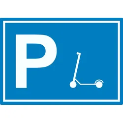 E-Scooter Parkplatz Aufkleber waagerecht A5 (148x210mm)