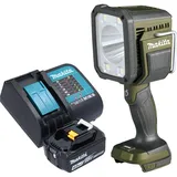 Makita Makita, Arbeitsleuchte, DML 812 SM1 Akku Handstrahler 18 V 1250 lm LED Olive Grün Outdoor Adventure Sonderedition + (1250 lm)