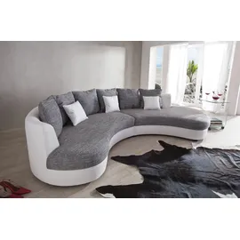 Home Affaire Ecksofa Kunstleder 3-Sitzer Grau
