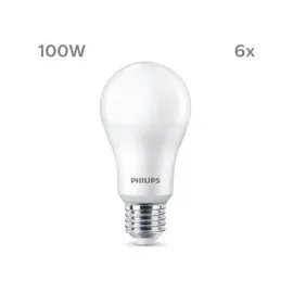 Philips LED-Lampe 100 W E27 2700 K warmweiß 6 St.