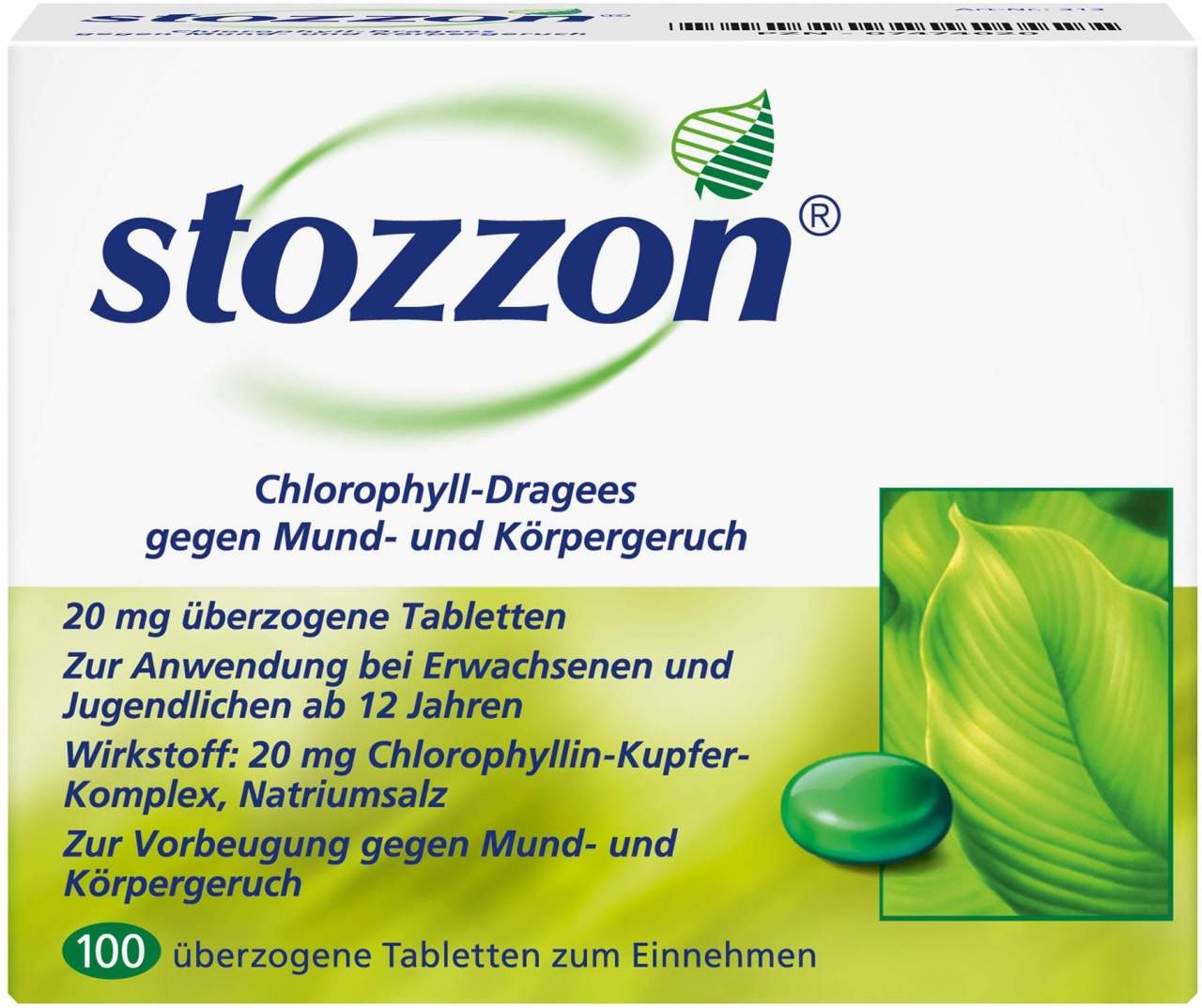 stozzon Chlorophyll 100 überzogene Tabletten
