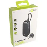 goobay Powerbank 20.000 mAh mit integriertem USB-CTM-Kabel