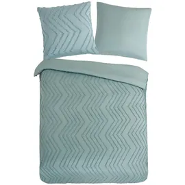 Pure Bettwäsche Zigzag, salbei Polyester B/L: ca. 155x220 cm, - salbei