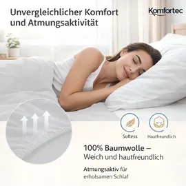 Komfortec Spannbettlaken Jersey 90 x 200 cm weiß