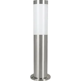 EGLO Außenleuchte Edelstahl Kunststoff IP44 E27 silber, weiß
