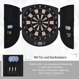 Homcom Elektronische Dartscheibe Dartboard Kunststoff