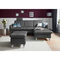 sit&more Ecksofa Daytona L-Form, mit Federkern, einer Kopfstütze und wahlweise mit Bettfunktion grau