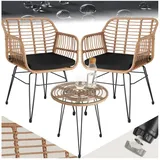 Tectake Molfetta Set 3-tlg. natur