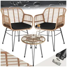 Tectake Molfetta Set 3-tlg. natur