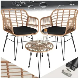 Tectake Molfetta Set 3-tlg. natur