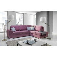 JVmoebel Ecksofa Modernes Altrosa Ecksofa mit Bettfunktion Luxus Couch Stilvoll, Made in Europe rosa
