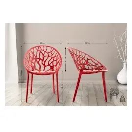 CLP Gartenstuhl Hope Sessel 59 x 59 x 80 cm rot 4 St.