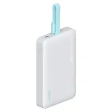 cuktech CP132ML 10000 mAh Usb-c Magnet-powerbank Mit Integriertem Usb-c-kabel – Weiß