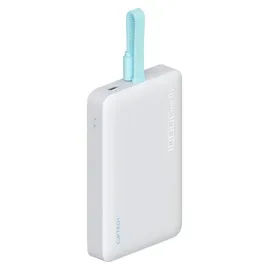 cuktech CP132ML 10000 mAh Usb-c Magnet-powerbank Mit Integriertem Usb-c-kabel – Weiß