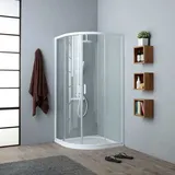 Kiamami Valentina Klarglas Viertelkreis Duschkabine 90X90 cm, vollgerahmt Venere