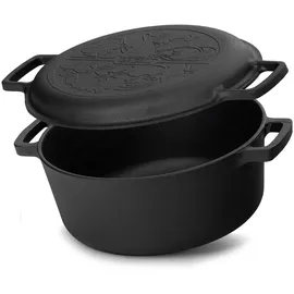 BRIZOLL Gusseisen Kochtopf 24 cm rund