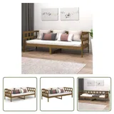 The Living Store Tagesbett Honigbraun Massivholz Kiefer 80x200 cm - Braun