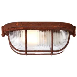 BRILLIANT Lampe Bobbi Wand- und Deckenleuchte 21cm rostfarbend   1x A60, E27, 40W, geeignet für Normallampen (nicht enthalten)   Für LED-Leuchtmittel geeignet
