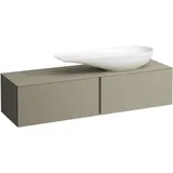 Laufen ILBAGNOALESSI Schubladenelement, Ausschnitt rechts, 160x50x37cm, zu WT-Schale H81897 4, H4303430972701, Farbe: Perlbeige