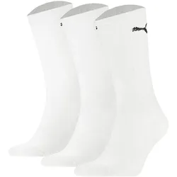 PUMA Unisex Sport-Socken, 3er Pack - Sport Crew Lightweigth, Tennissocken, uni Weiß 39-42
