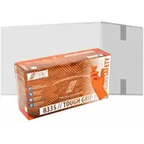 NITRAS TOUGH GRIP N Einmalhandschuhe, orange 8335-S , 1 Karton = 10 Packungen = 500 Stück, Größe S