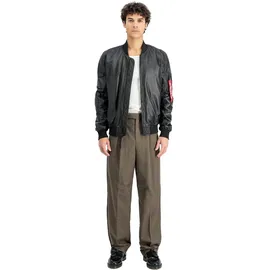 Alpha Industries Ma-1 Lederjacke schwarz L