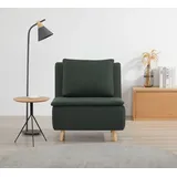 otto home Sessel OTTO HOME "AINSLEY - OTTO. Verlässliche Qualität.", grün, B:81cm H:82cm T:65cm, 100% Polyester, Sessel, Sessel, wandelbar zum Gästebett, Schlafliege, Webstoff u. Cord-Bezug
