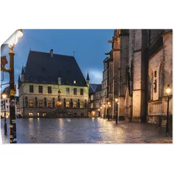 Artland Wandbild »Rathaus Osnabrück I«, Gebäude, (1 St.), als Alubild, Outdoorbild, Poster in verschied. Größen Artland Farbe Bild(er): orange