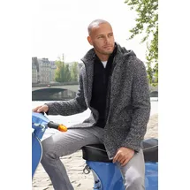 John Devin Strickmantel in schwarz meliert), | Gr.: 58