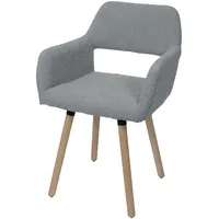 Mendler Esszimmerstuhl HWC-A50 II, Stuhl Küchenstuhl Polsterstuhl, Holz Stoff/Textil