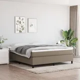The Living Store Boxspringbett Taupe 180x200 cm Stoff - Taupe